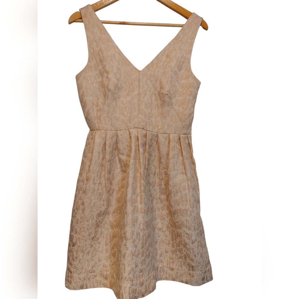 J. Crew Collection Gold Metallic Cocktail Dress